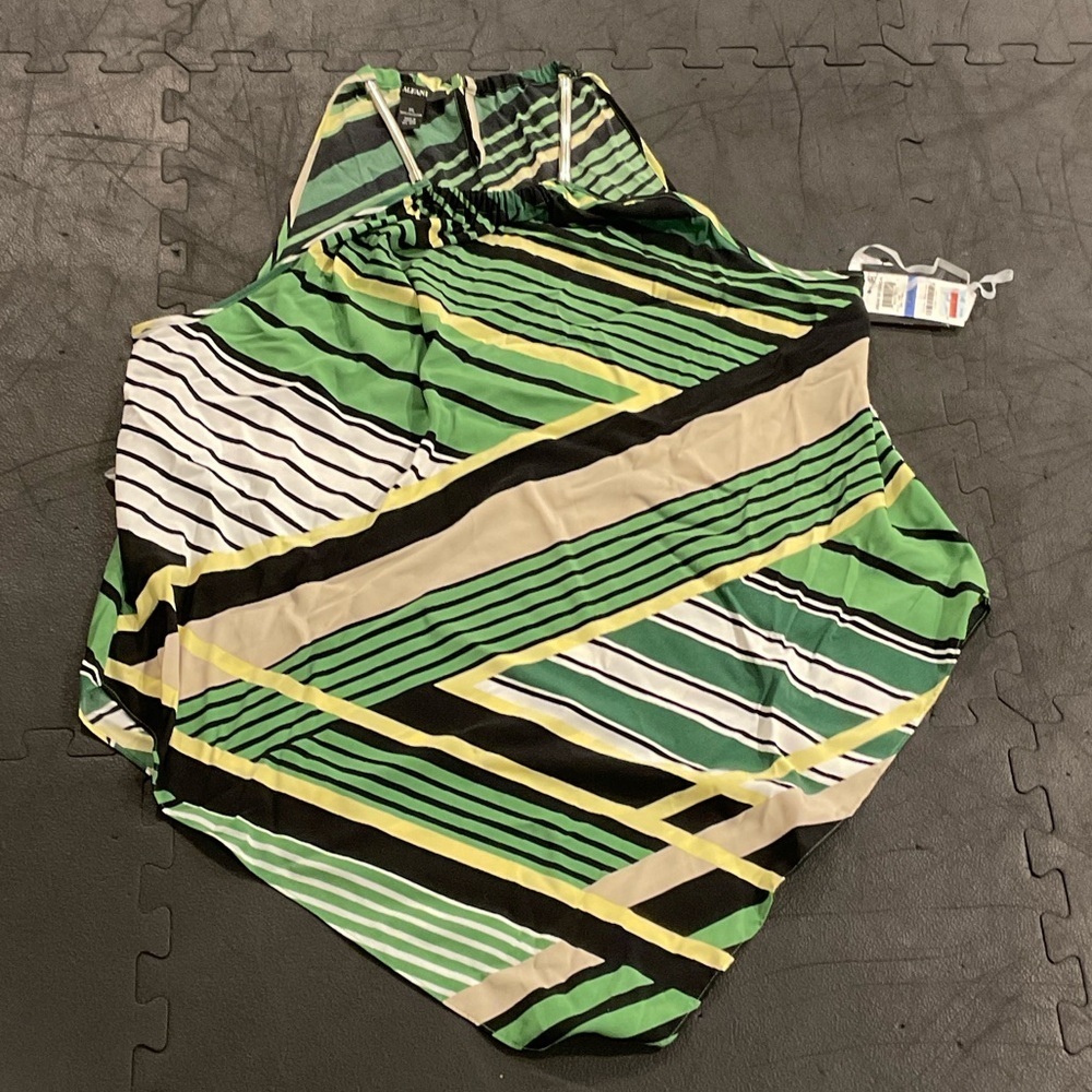 Alfani Multicolor Striped Halter Tank Top